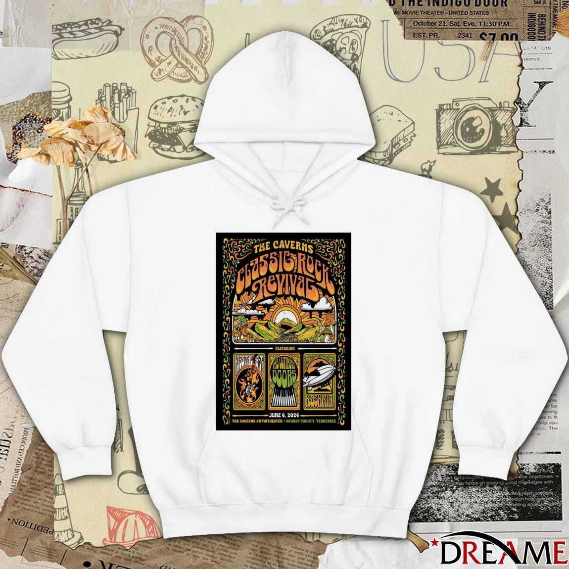 Poster The Caverns Classic Rock Revival June 6 2026 Grundy County TN t-shirt