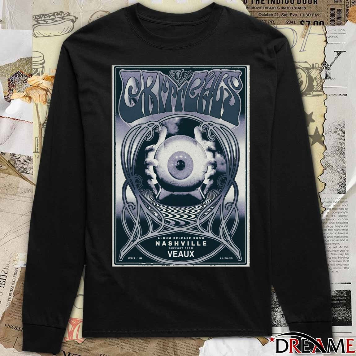 Poster The Criticals Album Release Show November 20 2025 In Nashville TN t-shirt