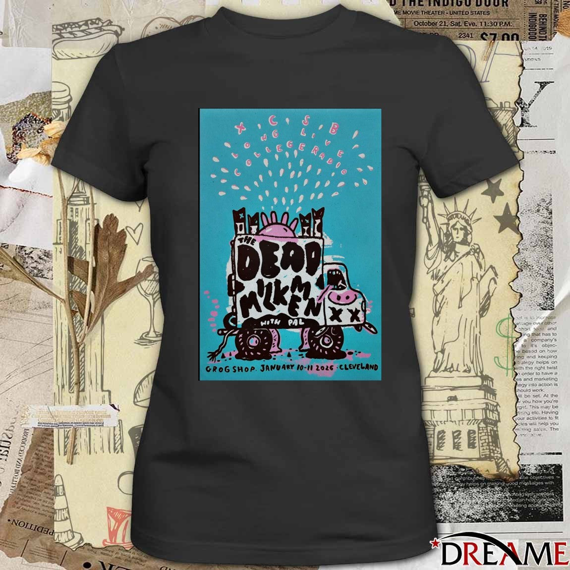 Poster The Dead Milkmen January 10-11 2026 Cleveland Heights OH t-shirt