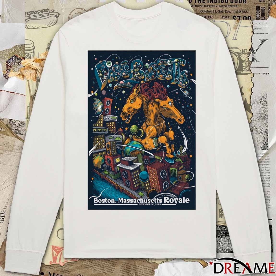 Poster The Disco Biscuits Event Boston MA On December 30 2025 Massachusetts Royale t-shirt