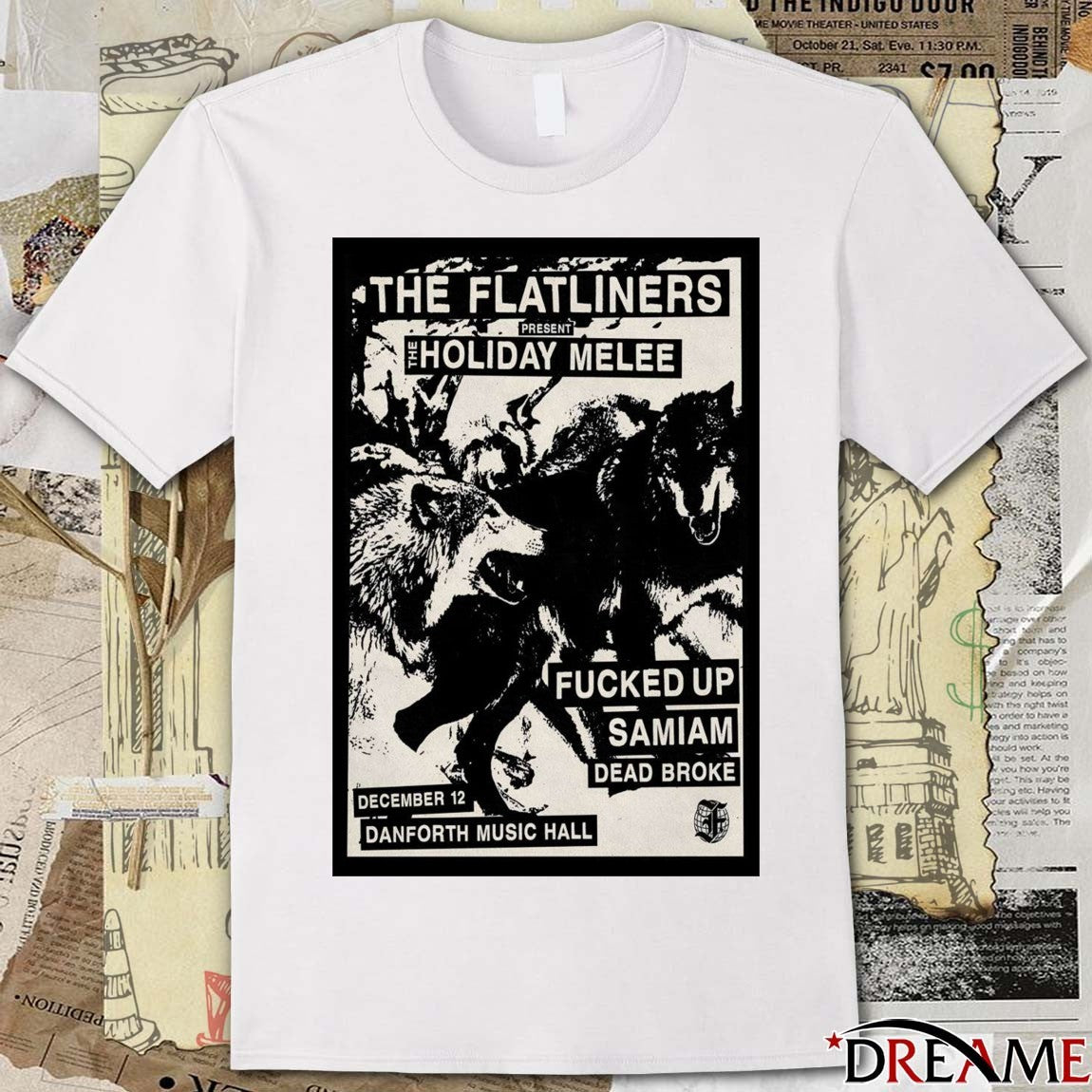Poster The Flatliners At The Danforth Music Hall On December 12 2025 t-shirt