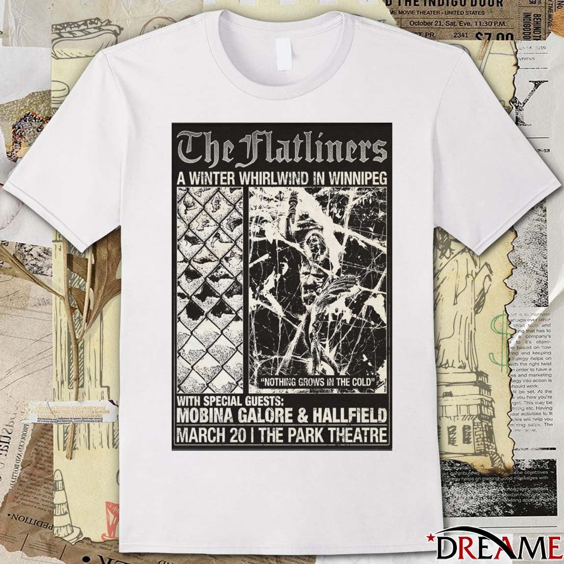 Poster The Flatliners Nothing Grows In The Cold March 20 2026 Winnipeg Canada t-shirt