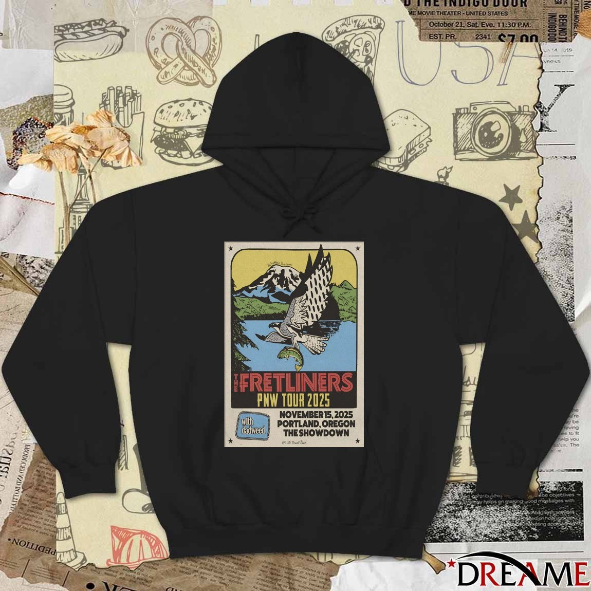 Poster The Fretliners At The Showdown Portland Oregon On November 15 2025 t-shirt