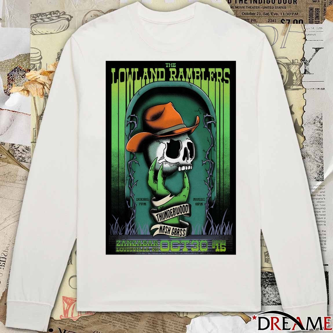 Poster The Lowland Ramblers October 30 2025 Zanzabar Louisville KY t-shirt