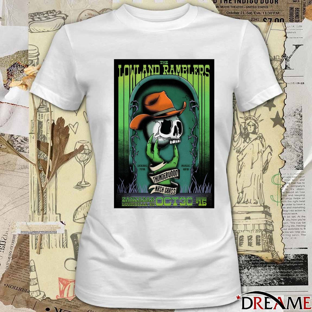 Poster The Lowland Ramblers October 30 2025 Zanzabar Louisville KY t-shirt