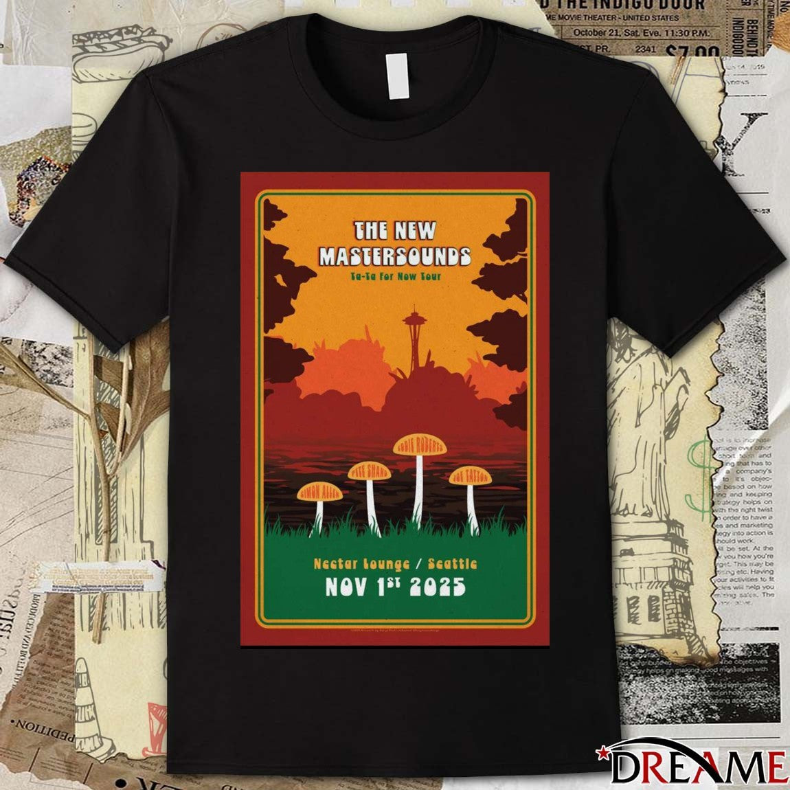 Poster The New Mastersounds November 1st, 2025 Nectar Lounge in Seattle, WA t-shirt