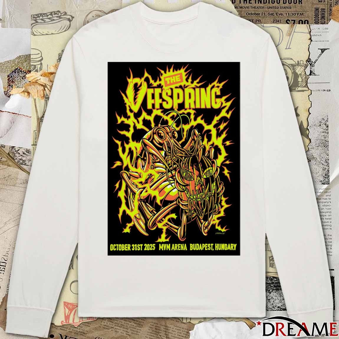 Poster The Offspring MVM Arena Budapest Hungary October 31 2025 t-shirt