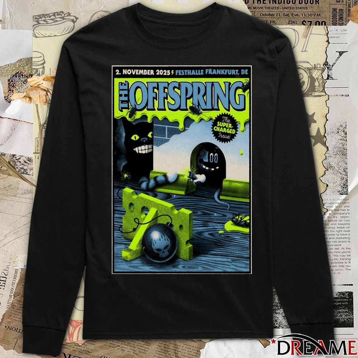 Poster The Offspring The Super-Charged Issue November 2 2025 Festhalle Frankfurt DE t-shirt