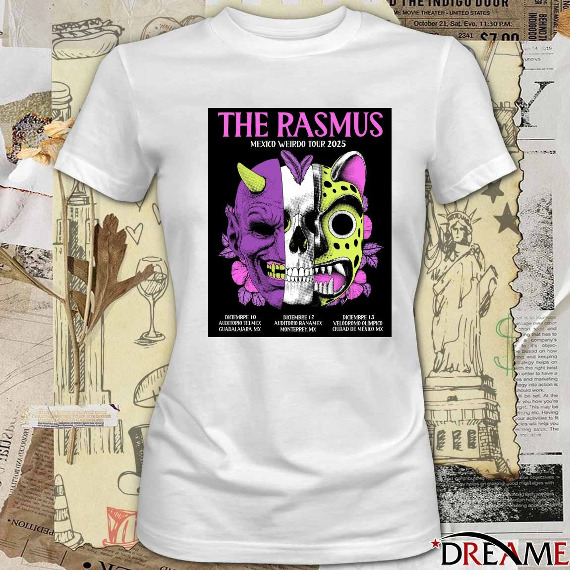 Poster The Rasmus Mexico Weirdo Tour December 10 – 13 2025 t-shirt