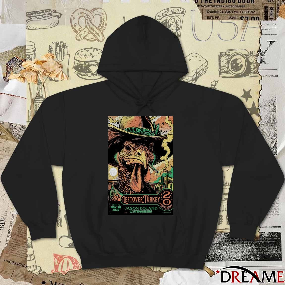 Poster The Stragglers November 28 2025 Leftover Turkey Tulsa OK t-shirt