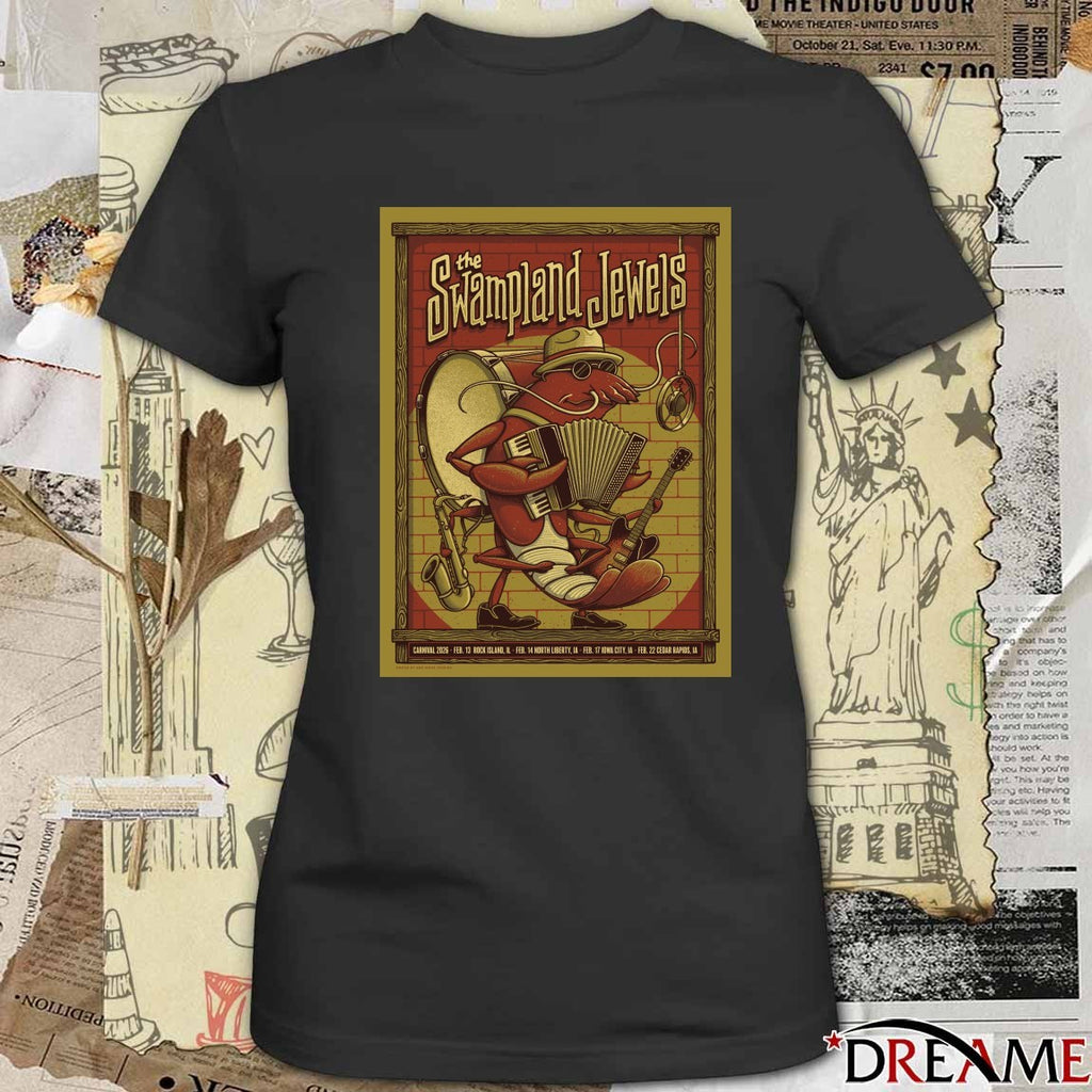 Poster The Swampland Jewels February 2026 Carnival Tour t-shirt