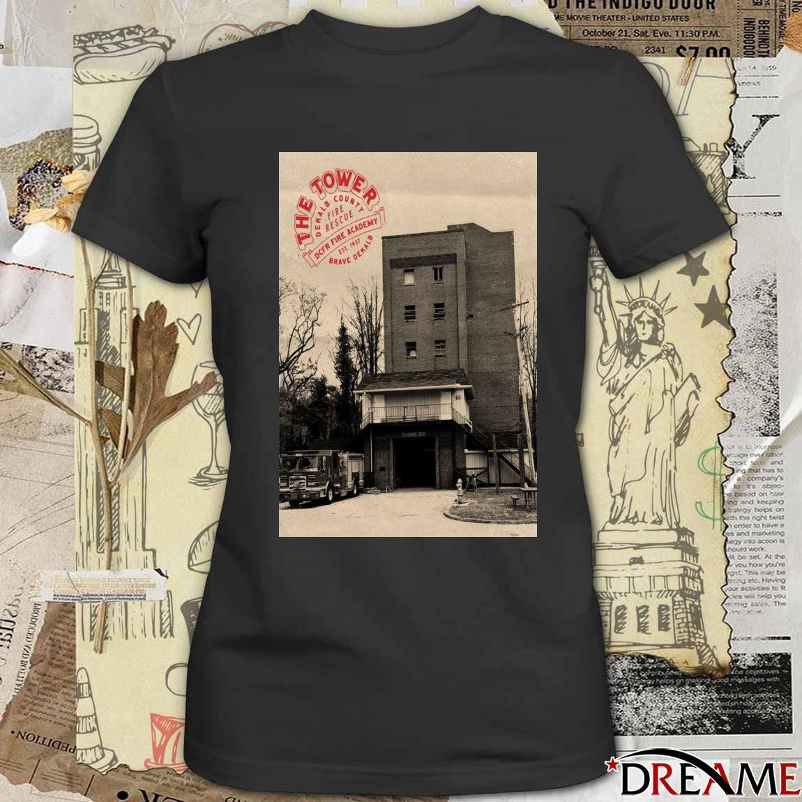 Poster The Tower DeKalb County Fire Academy t-shirt