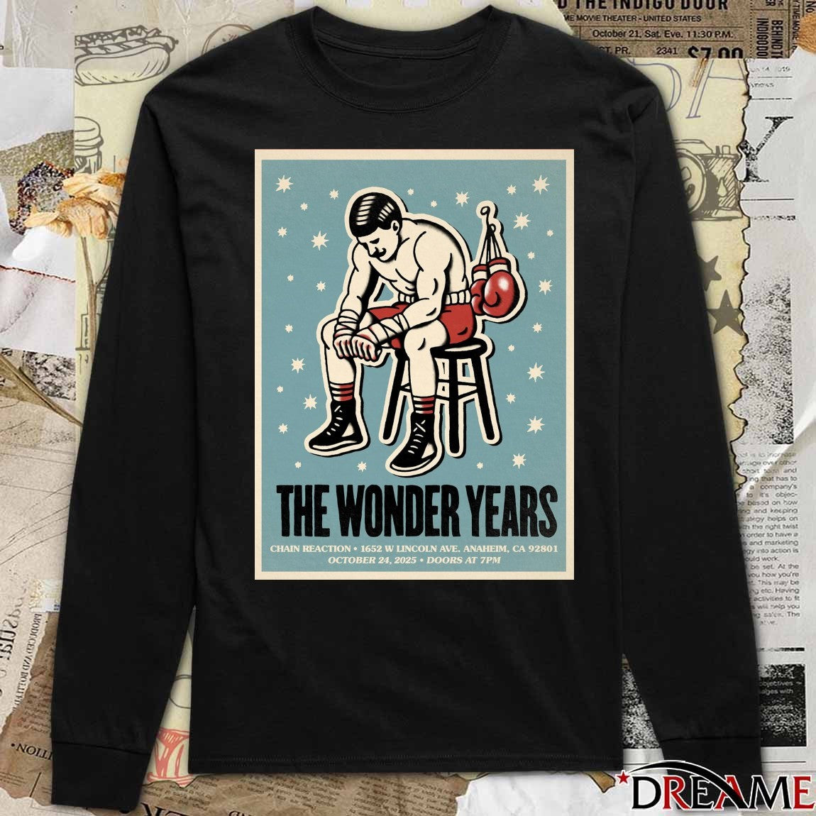 Poster The Wonder Years October 24 2025 Chain Reaction Show t-shirt