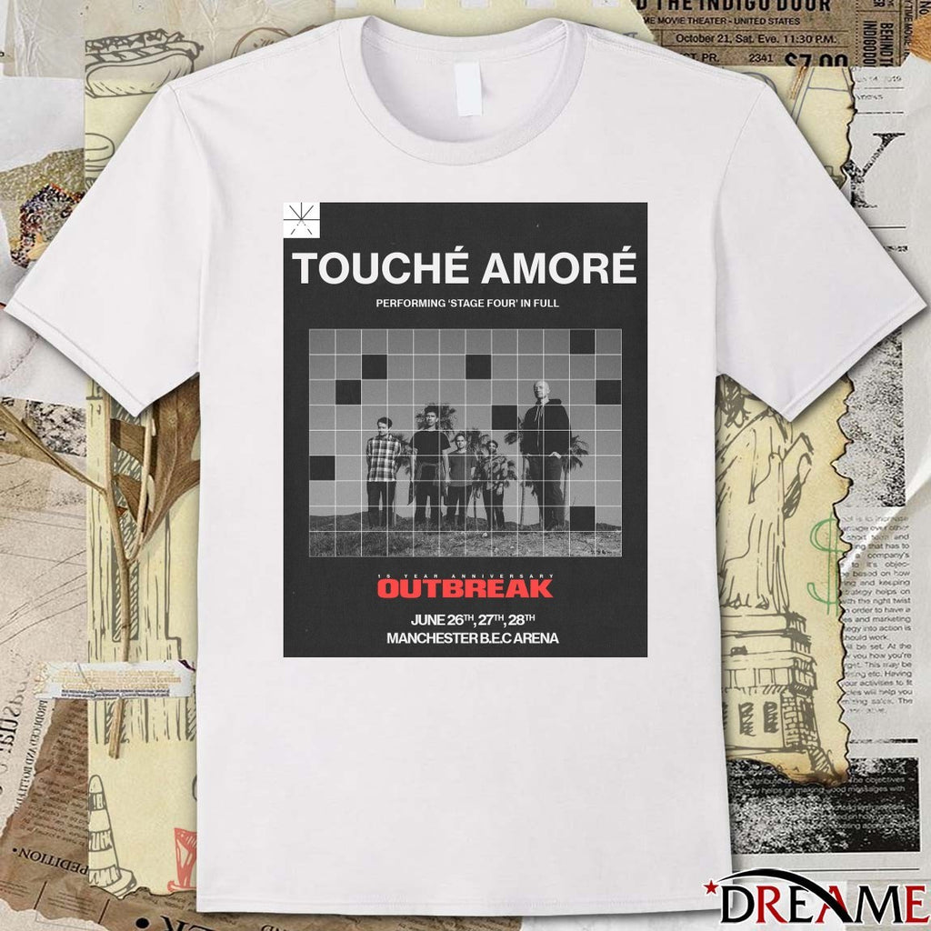 Poster Touche Amore Performing Stage Four In Full Arena June 26 – 28 2026 New t-shirt