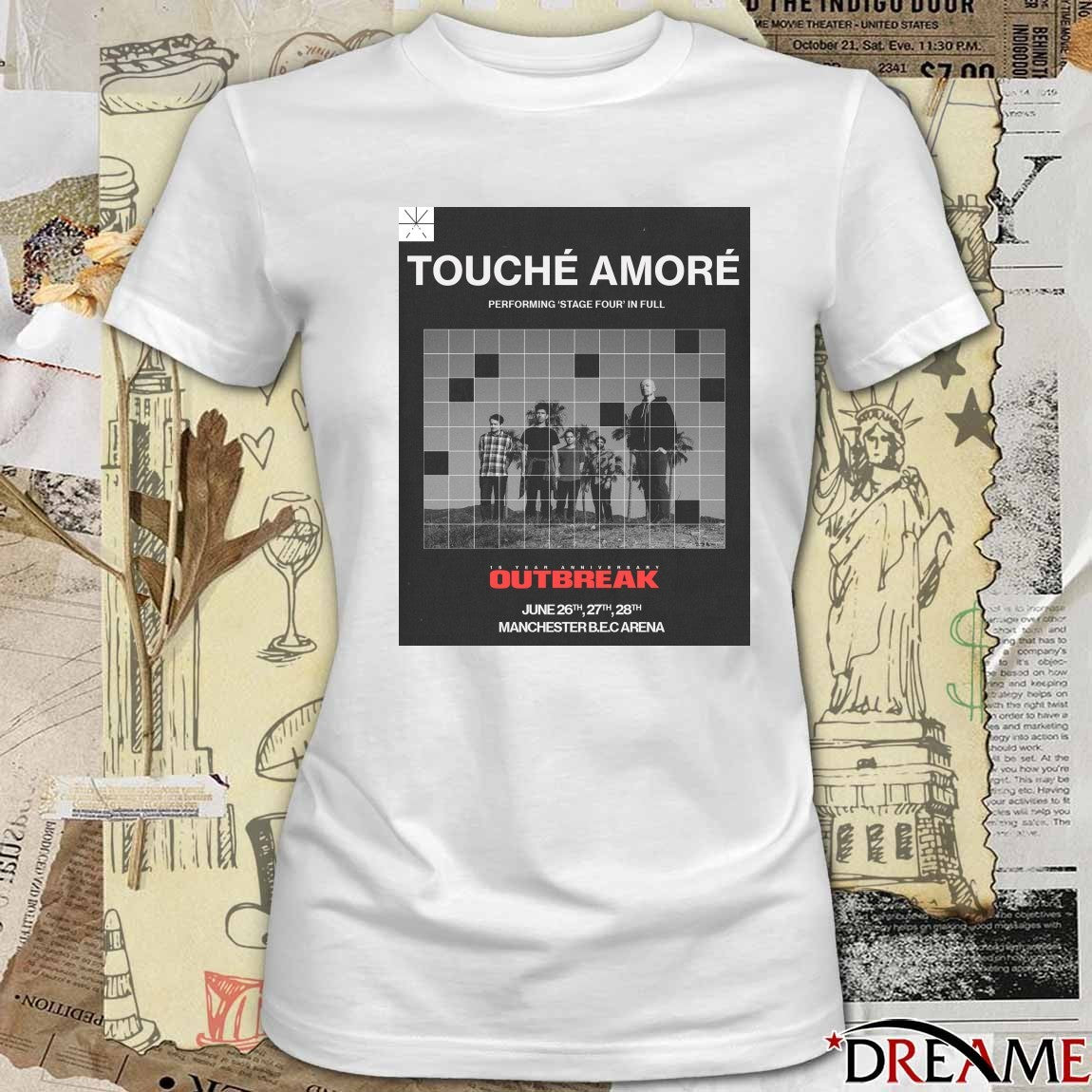Poster Touche Amore Performing Stage Four In Full Arena June 26 – 28 2026 New t-shirt