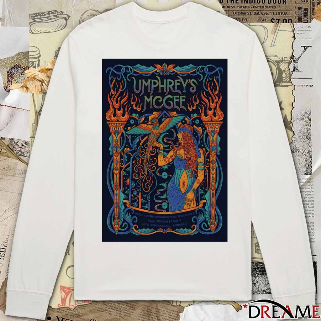 Poster Umphrey’s McGee February 2026 Shows February 04 Mayo Performing Arts Center t-shirt