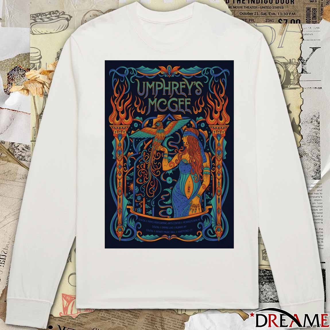 Poster Umphrey’s McGee February 2026 Shows February 04 Mayo Performing Arts Center t-shirt