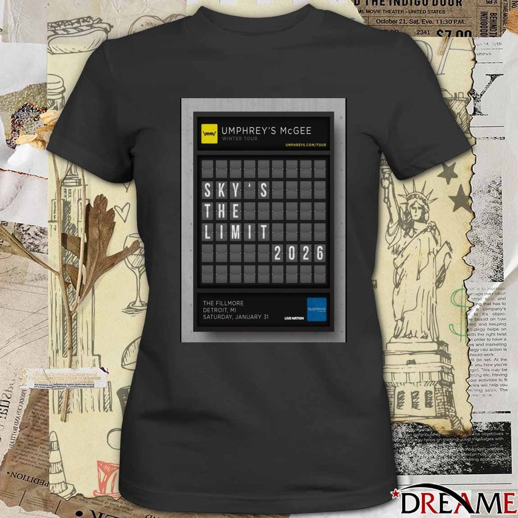 Poster Umphrey’s McGee January 31 2026 The Fillmore Detroit MI t-shirt