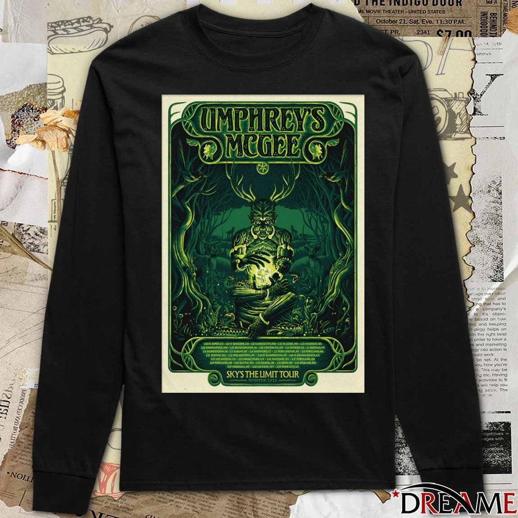 Poster Umphrey’s McGee Sky’s The Limit Winter Tour 2026 t-shirt