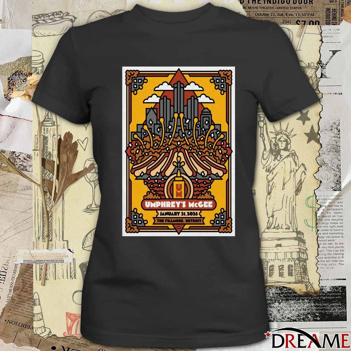 Poster Umphrey’s McGee The Fillmore Detroit January 31 2026 Concert t-shirt