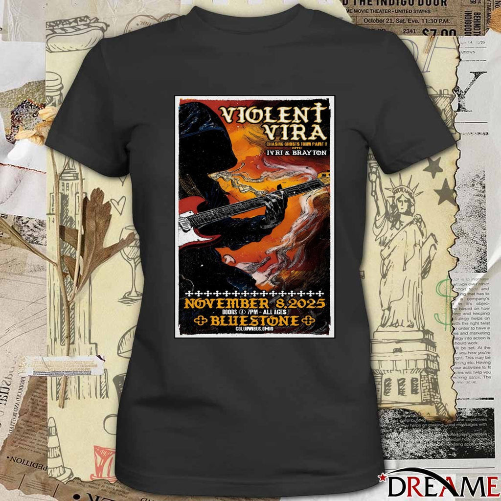Poster Violent Vira Concert November 08 2025 Columbus, OH t-shirt