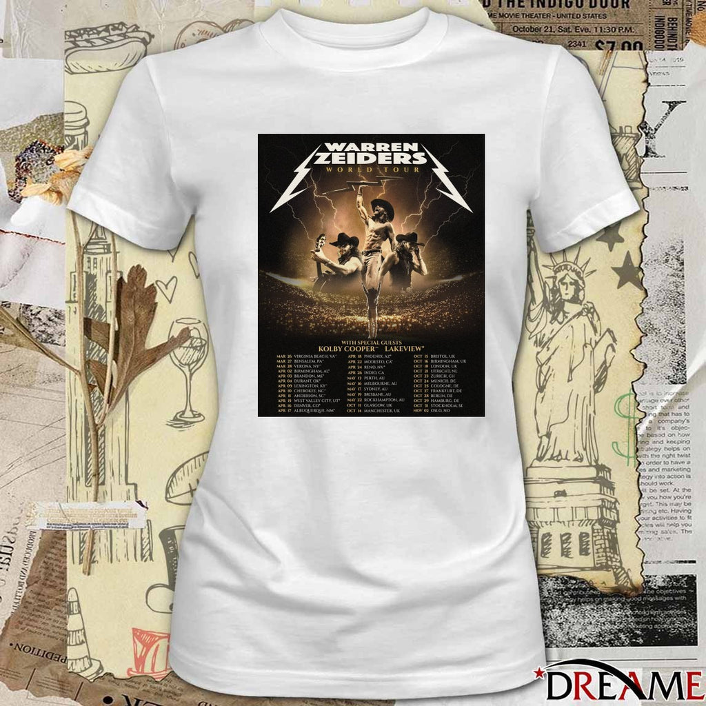 Poster Warren Zeiders World Tour 2026 Virginia Beach VA on March 26 2026 t-shirt