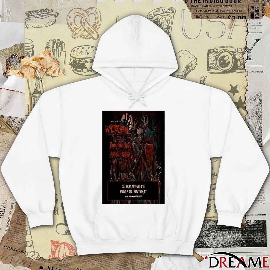 Poster Whitechapel Event Saturday November 15 2025 Irving Plaza New York, NY t-shirt
