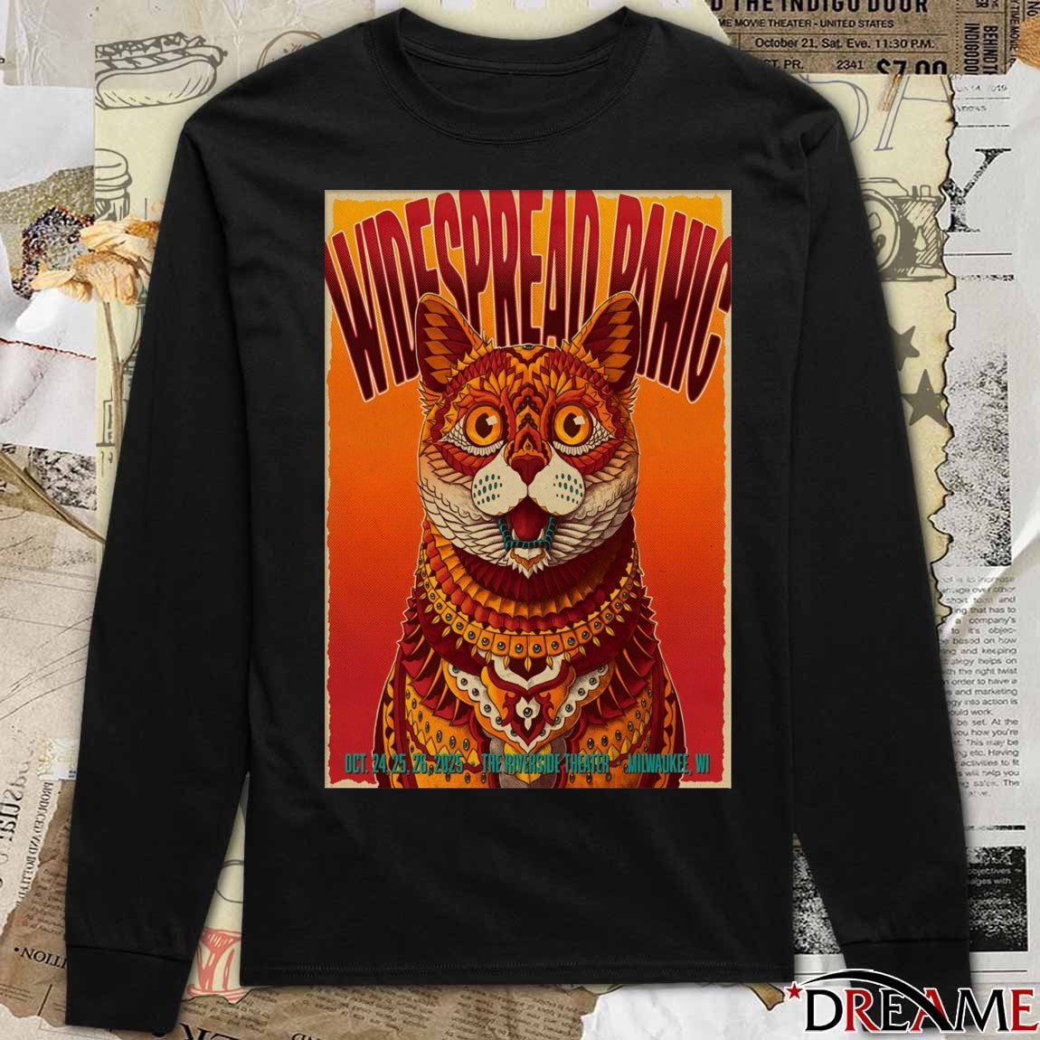 Poster Widespread Panic At Riverside Theater On October 24-26 2025 Milwaukee WI t-shirt