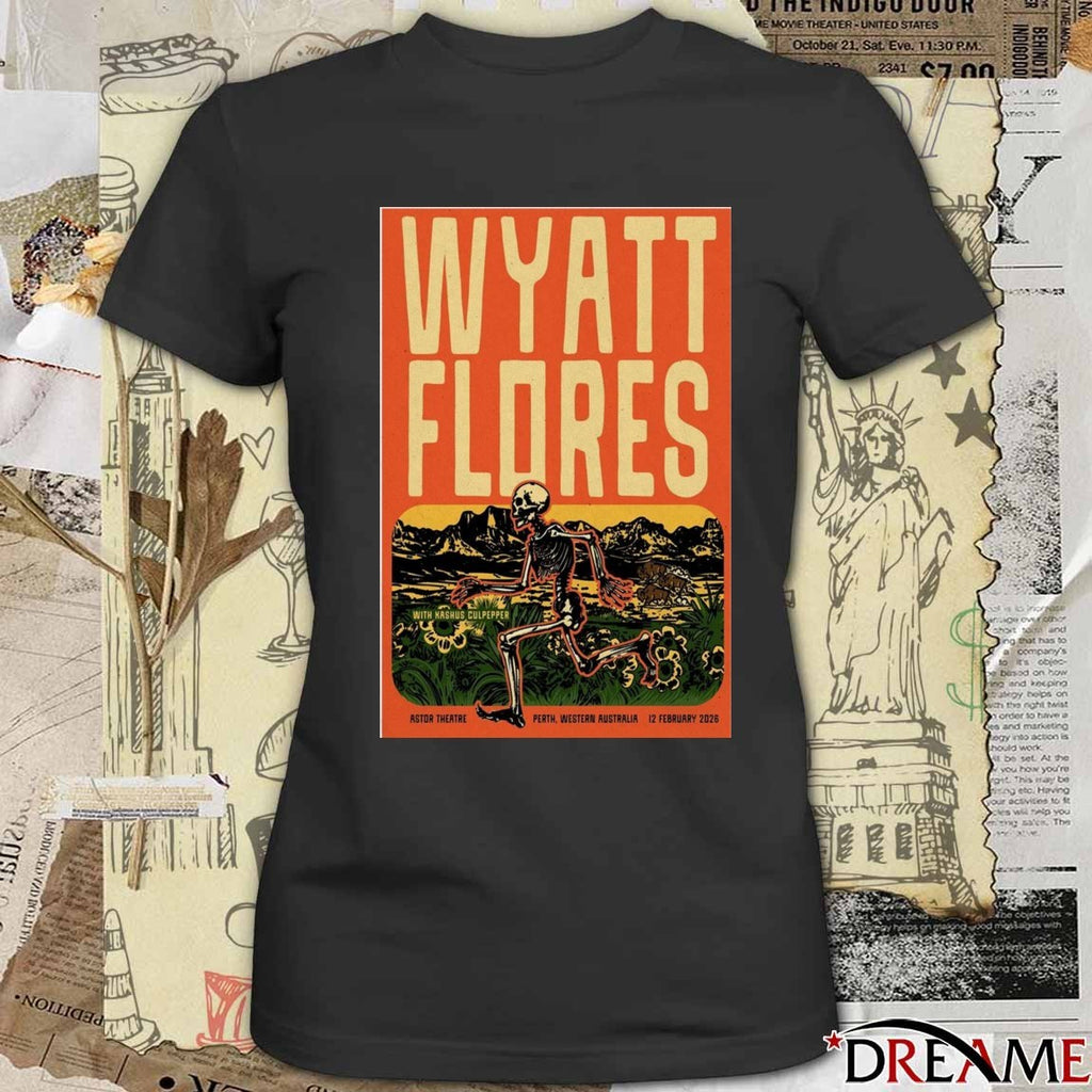 Poster Wyatt Flores February 12 2026 Astor Theatre Perth, Western t-shirt