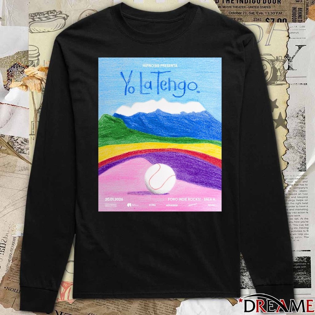 Poster Yo La Tengo Foro Indie Rocks Mexico January 20-21 2026 t-shirt