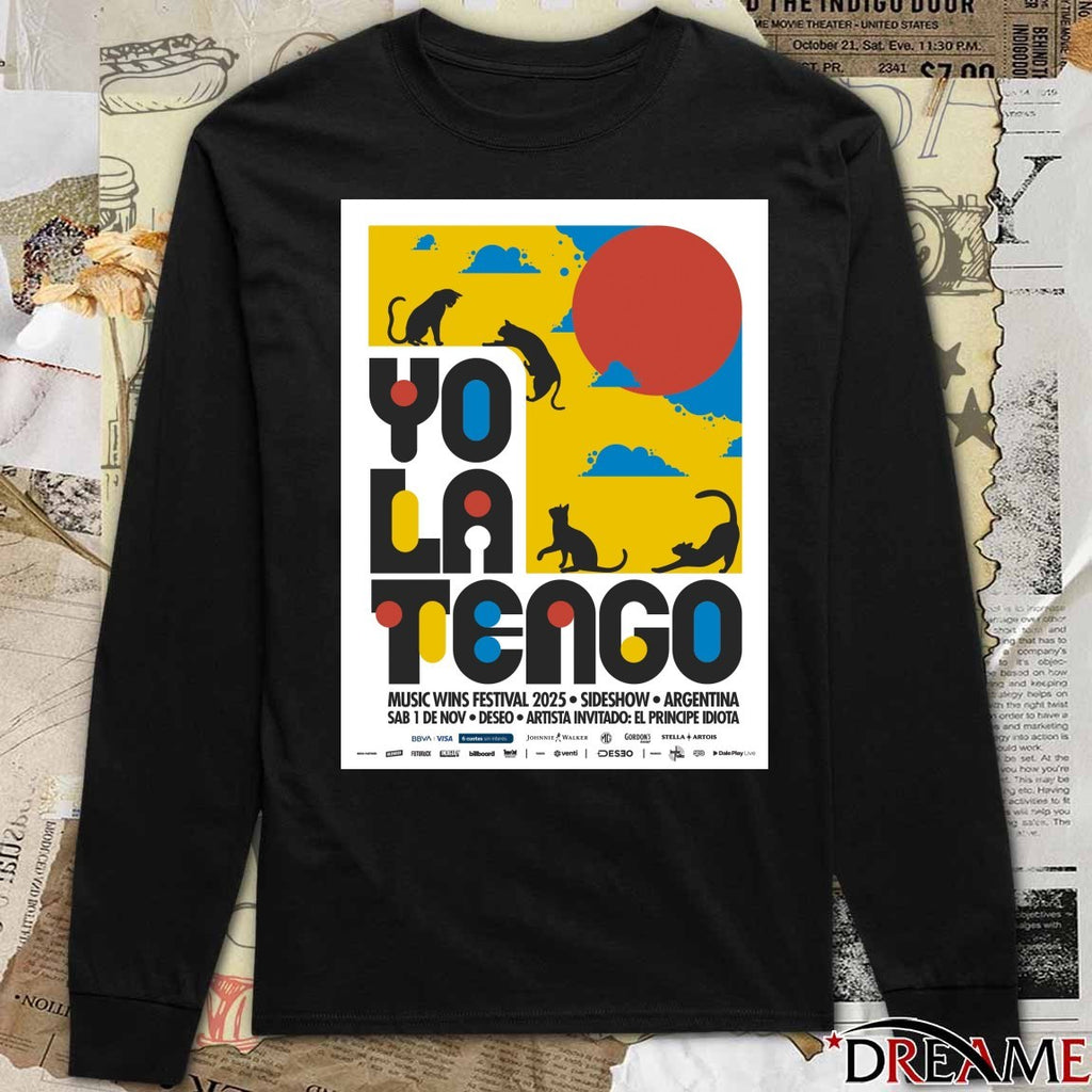 Poster Yo La Tengo November 1 2025 Music Wins Festival In Buenos Aires Argentina t-shirt