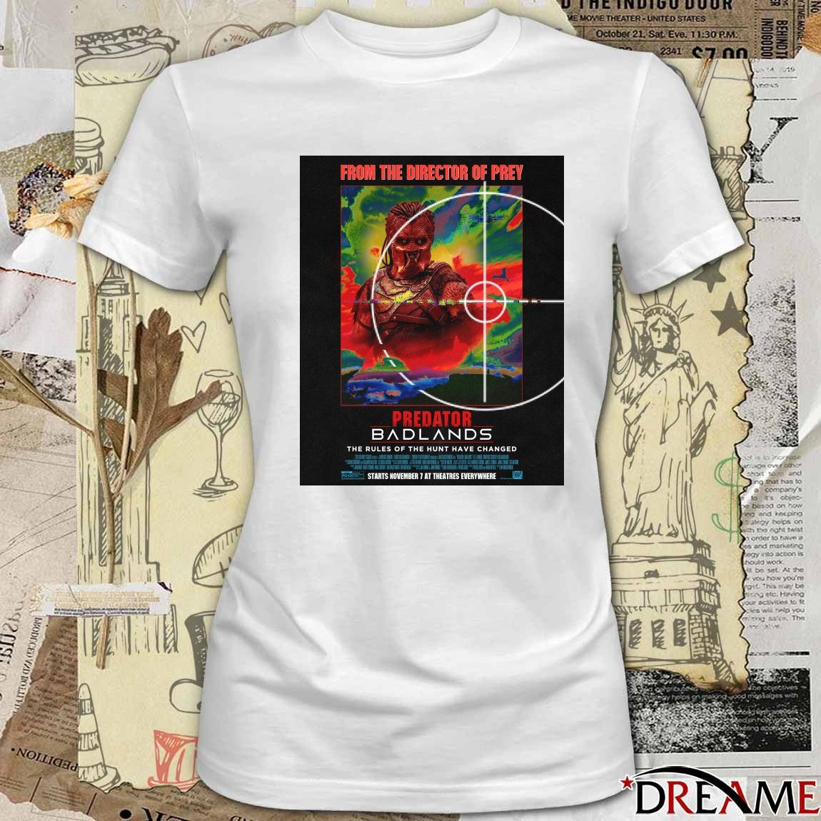 Predator Badlands The Rules Of The Hunt Have Changed November 7 2025 At Theatres Everywhere Poster t-shirt