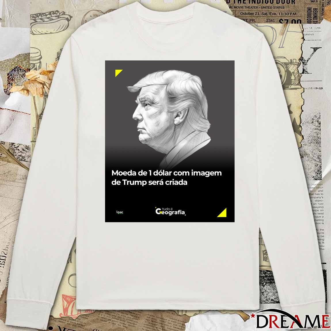 Presidente Donald Trump Moeda De 1 Dólar Com Imagem De Trump Será Criada Poster t-shirt