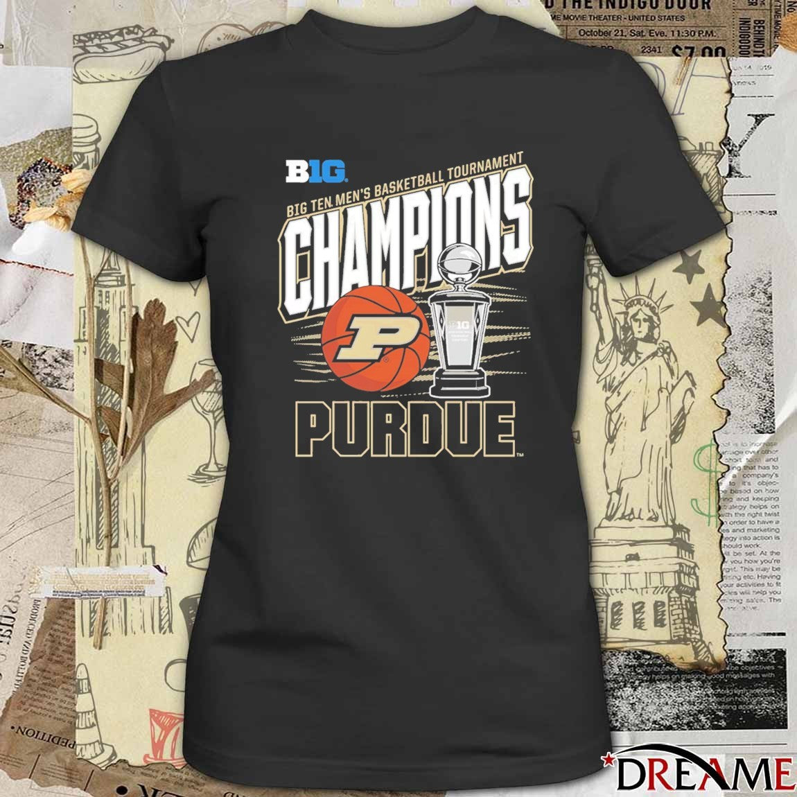 Purdue Boilermakers 2026 Big Ten Men’s Basketball Tournament Champions Trophy t-shirt