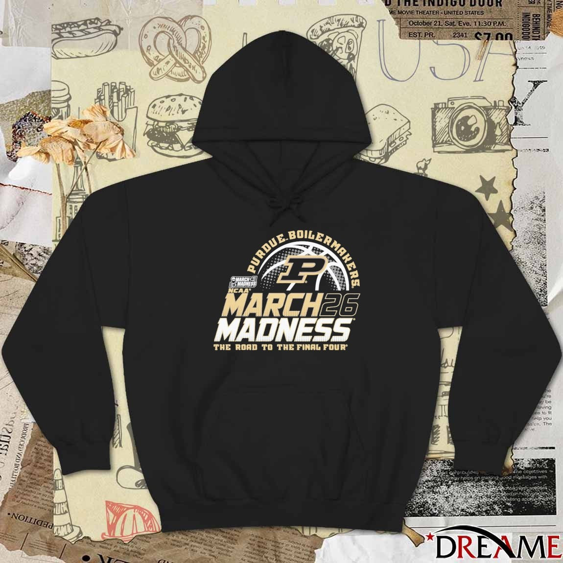 Purdue Boilermakers 2026 NCAA March Madness Men’s Basketball The Road To The Final Four Elite 8 t-shirt