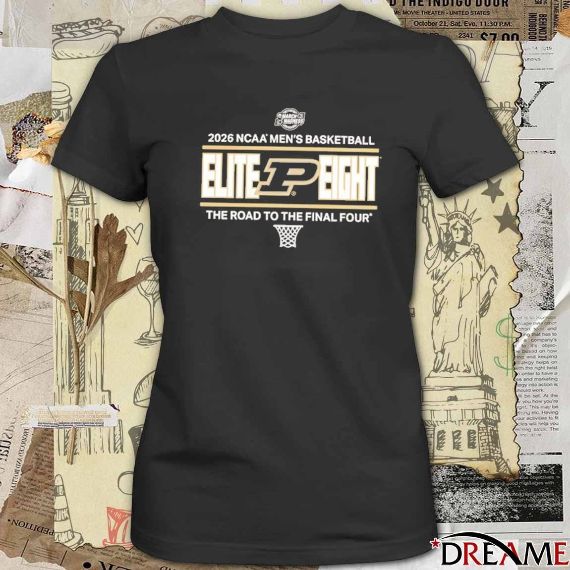 Purdue Boilermakers 2026 NCAA Men’s Basketball Elite 8 Bound The Road To The Final Four t-shirt