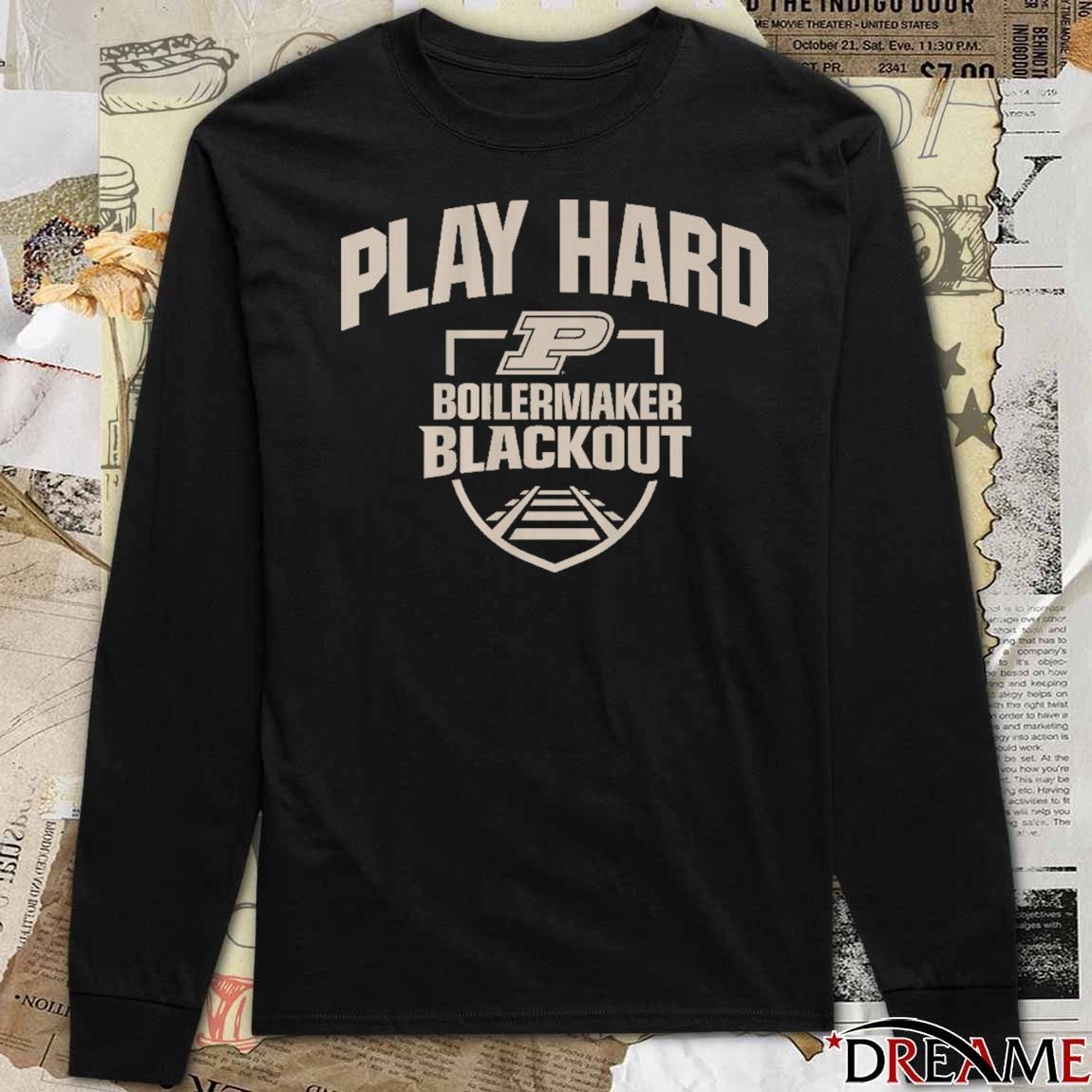 Purdue Boilermakers Basketball Blackout Play Hard 2026 t-shirt