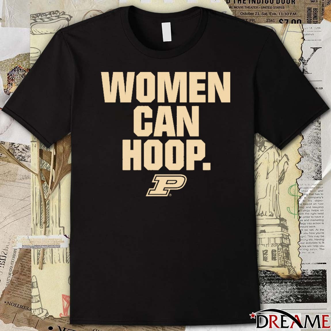 Purdue Boilermakers Women’s Basketball Women Can Hoop NCAA t-shirt