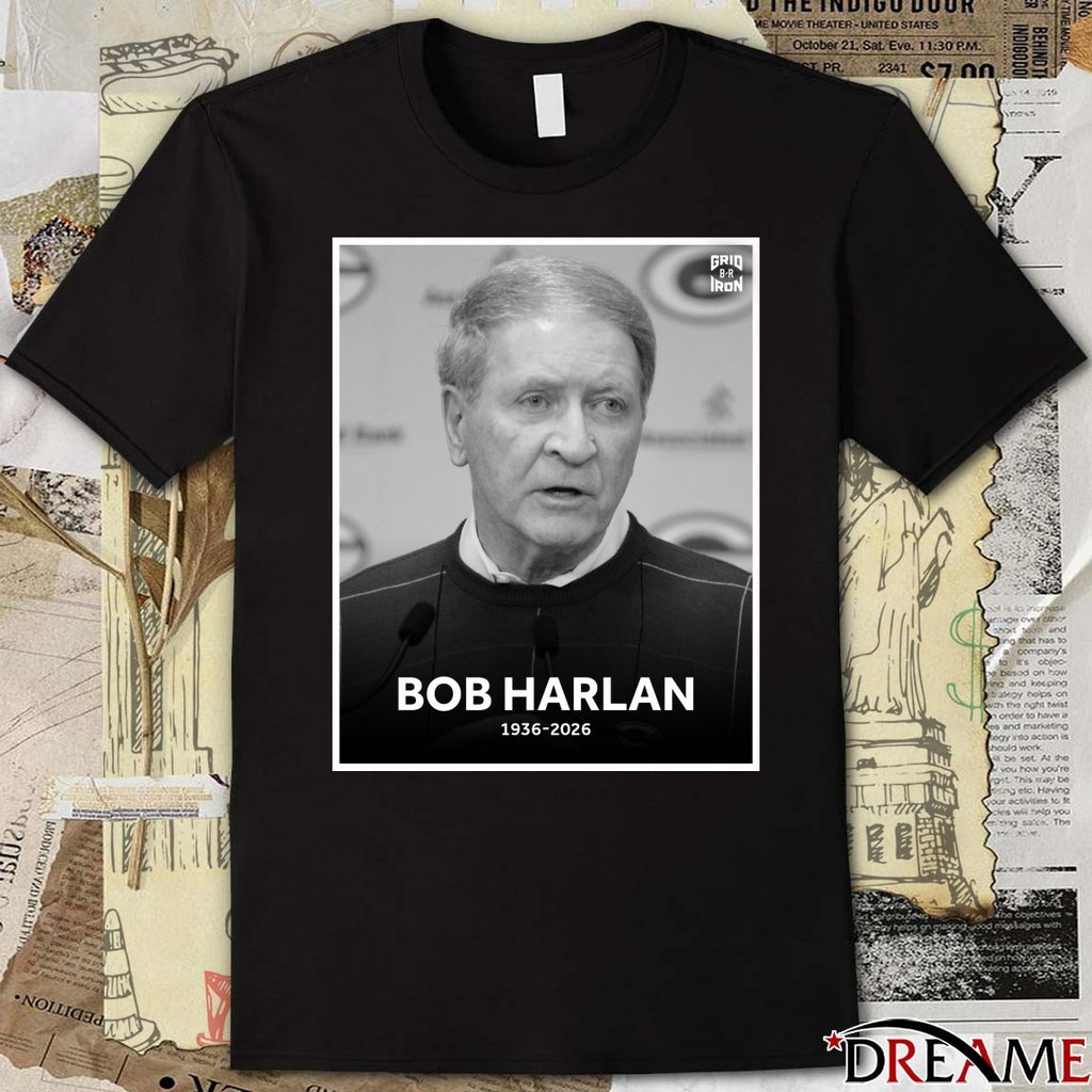 RIP Bob Harlan 1936 – 2026 B R Gridiron Poster t-shirt
