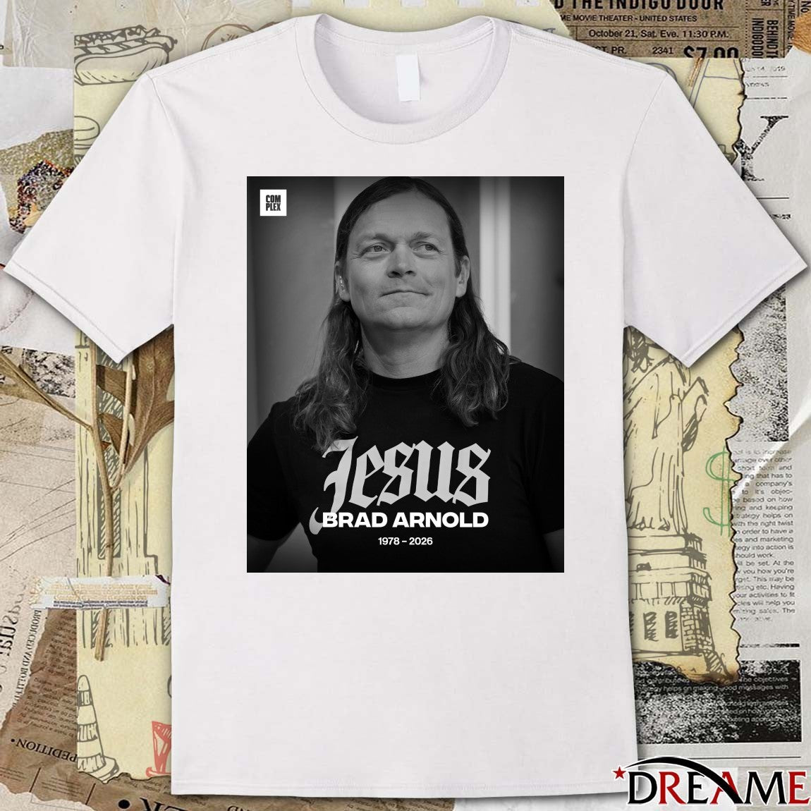 RIP Brad Arnold Founder, Lead Singer And Songwriter Of Rock Band 3 Doors Down 1978 – 2026 Poster t-shirt