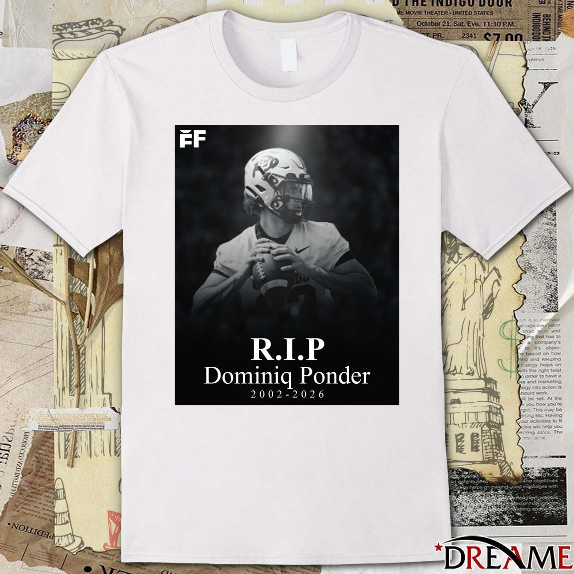 RIP Colorado Sophomore Qb Dominiq Ponder Passed Away At The Age Of 23 2002 – 2026 Poster t-shirt