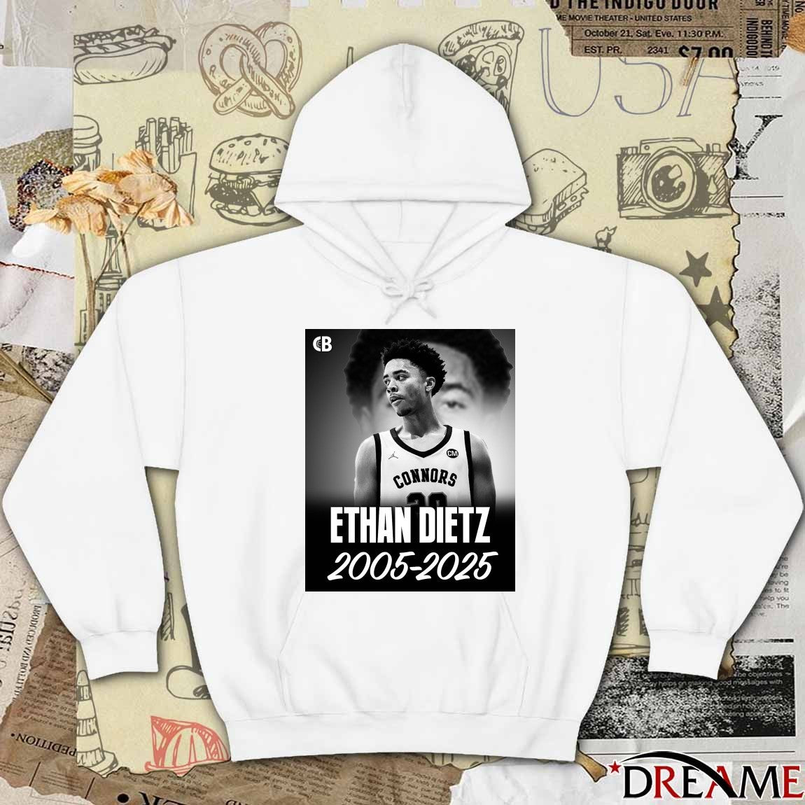 RIP Ethan Dietz 2005 – 2025 Basketball Player At Connors State College In Oklahoma t-shirt