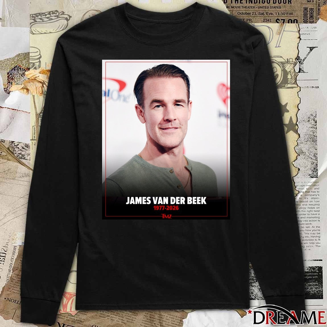 RIP James Van Der Beek Has Died 1977 – 2026 TMZ Poster t-shirt