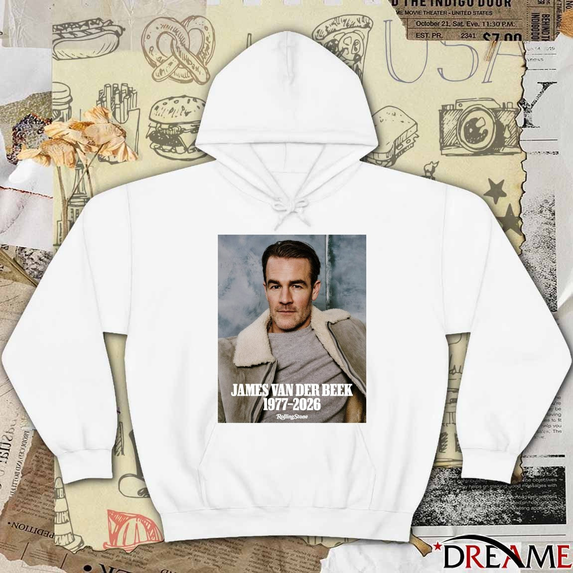 RIP James Van Der Beek Has Died At Age 48 1978 – 2026 Rolling Stone Poster t-shirt