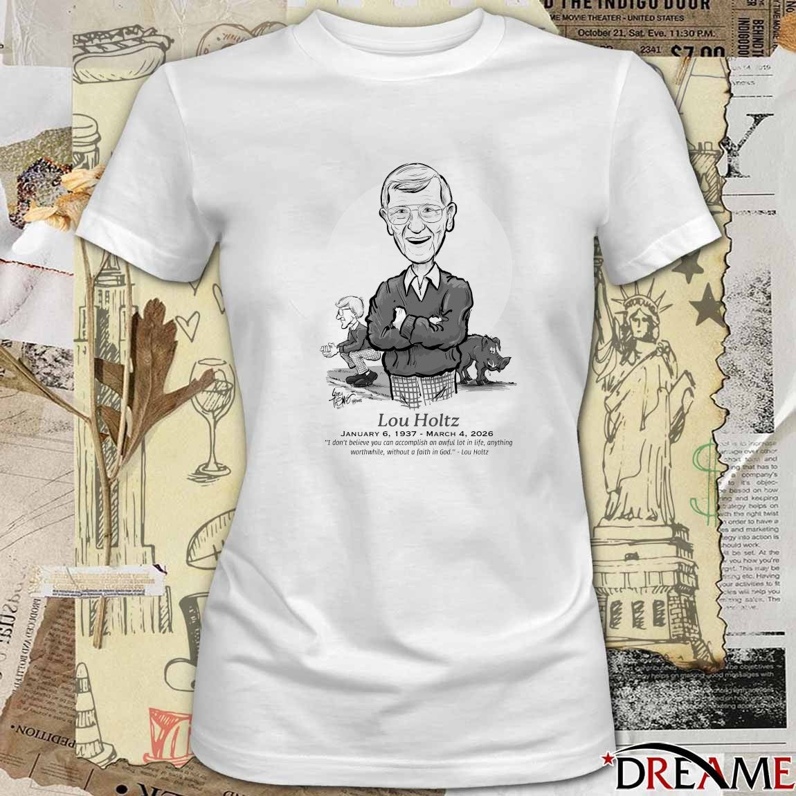 RIP Lou Holtz January 6 1937 – March 4 2026 Hogtoons Poster t-shirt