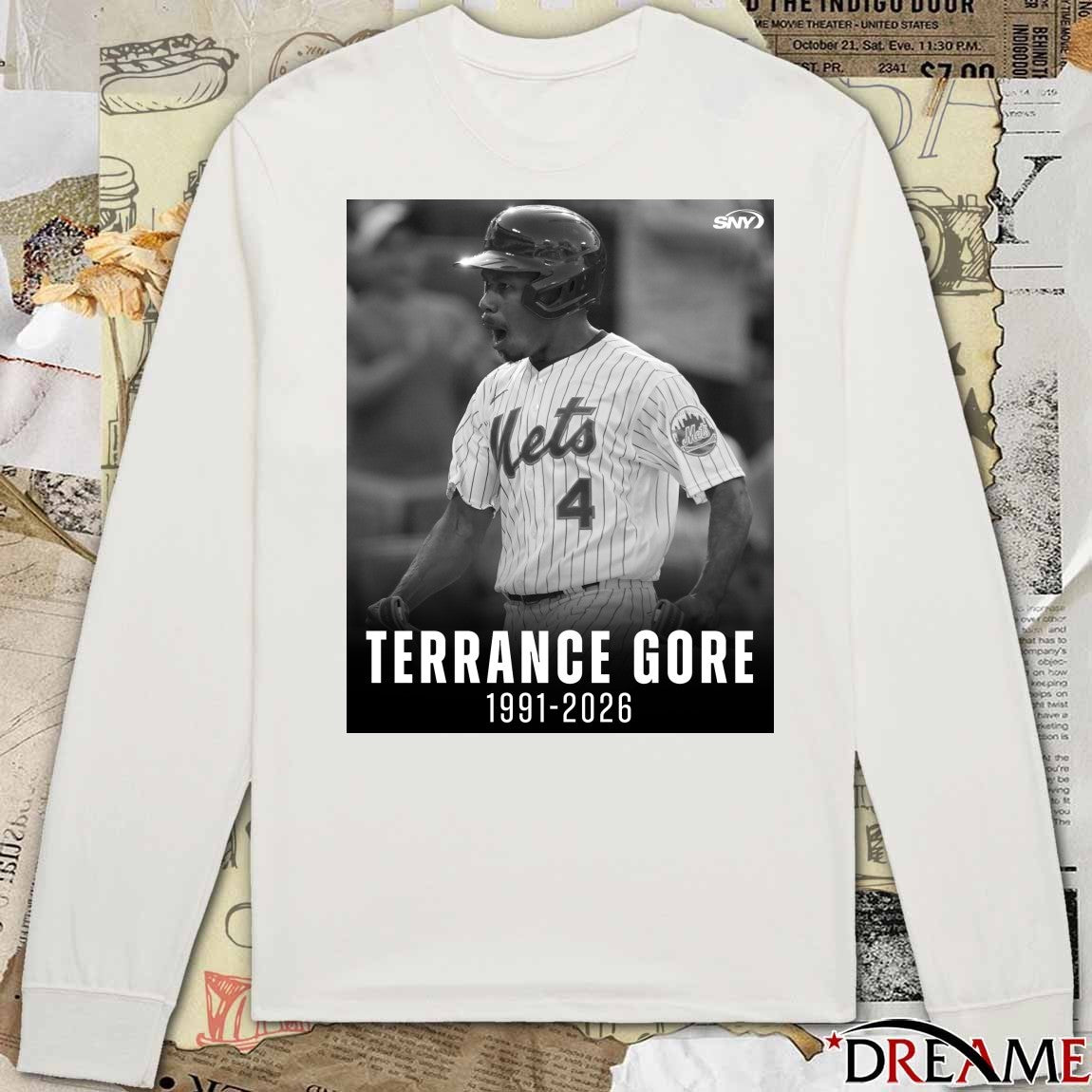 RIP Terrance Gore 1991 – 2026 SNY Mets Poster t-shirt