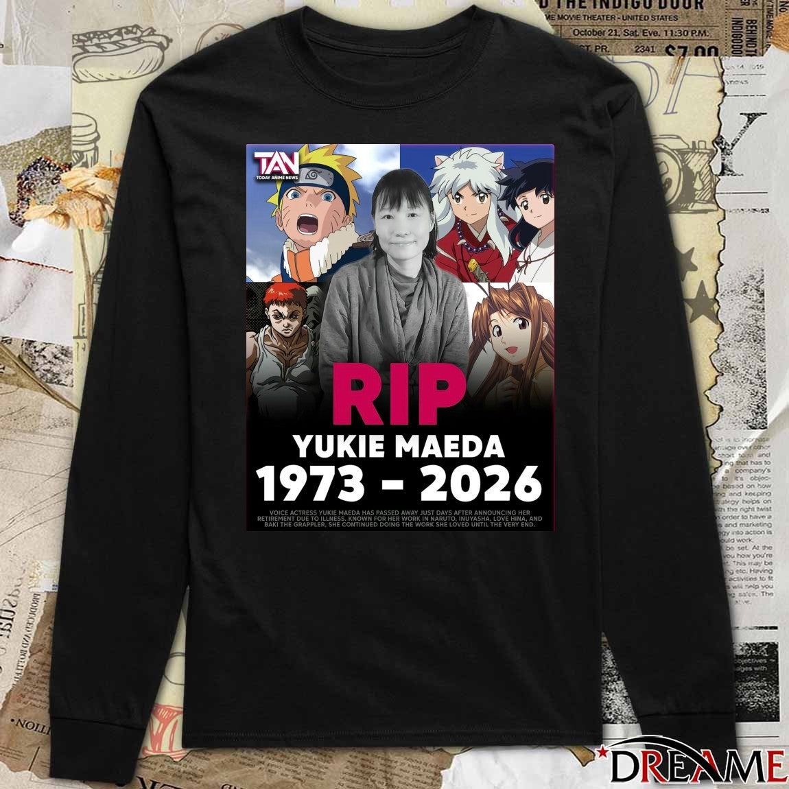 RIP Yukie Maeda 1973 – 2026 t-shirt