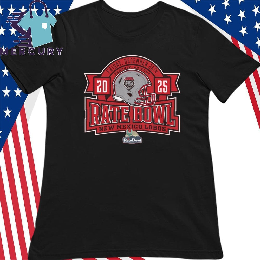 Rate Bowl 2025 New Mexico Lobos Banner Helmet Shirt
