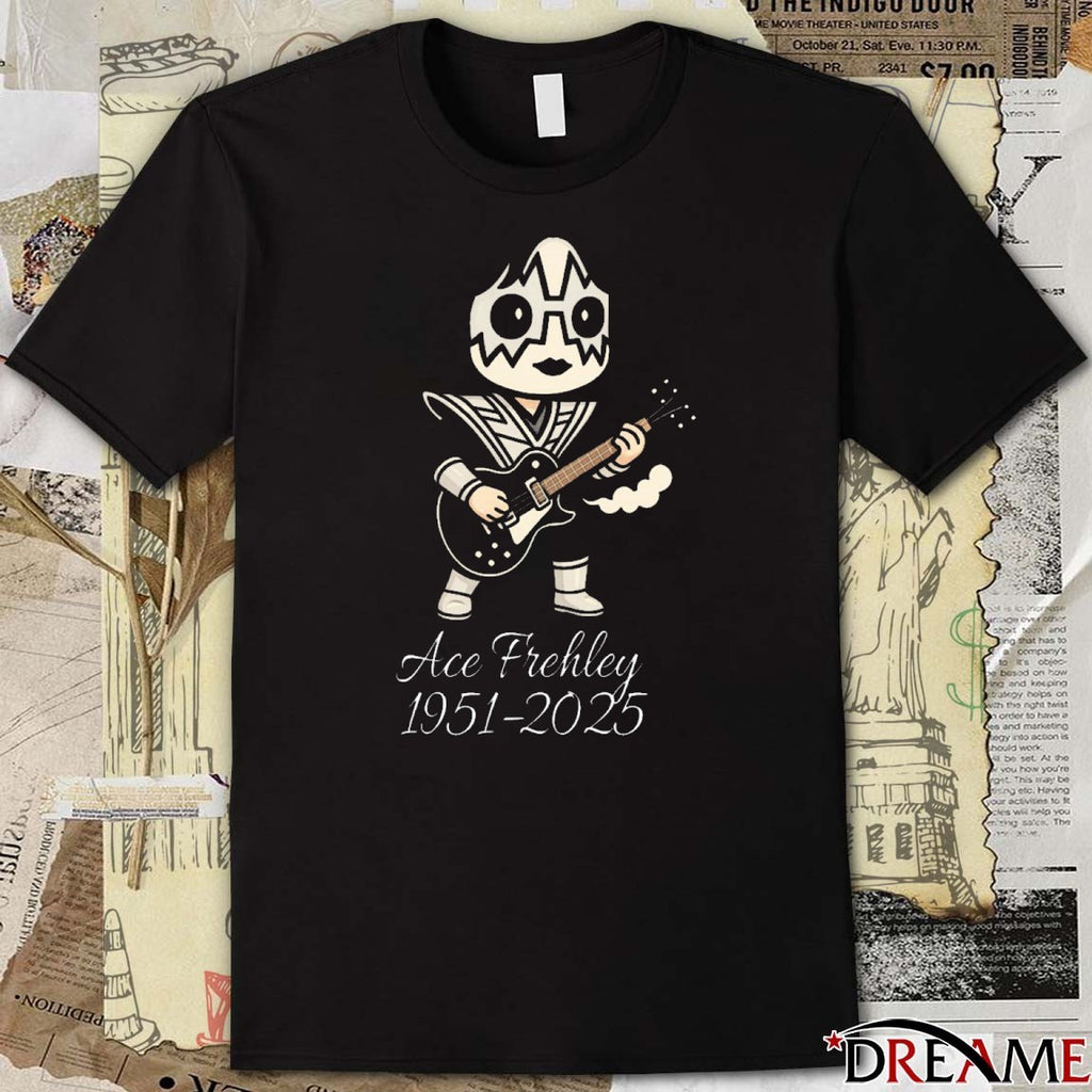 Rest In Peace Ace Frehley 1951-2025 Chibi Fanart t-shirt