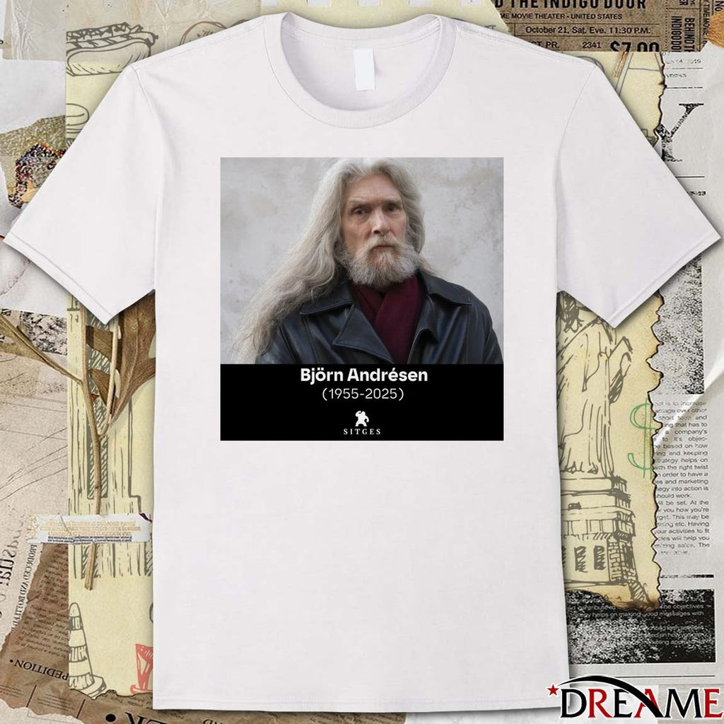 Rest In Peace Björn Andrésen 1955 – 2025 Sitges Film Festival Poster t-shirt
